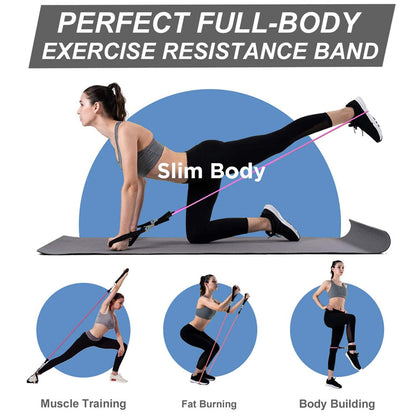 Set 11 Pieces Resistance Elastic Bands Home Workout