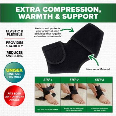 12PCE Ankle Supports Adjustable Flexible