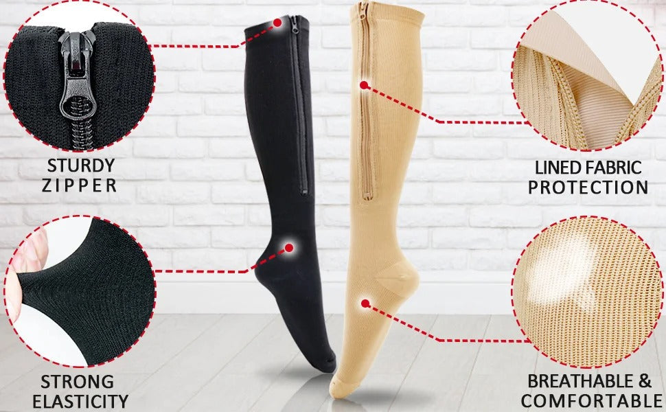 Medical Zipper Compression Socks