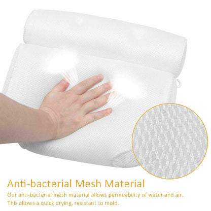 3D Spa Mesh Bath Pillow Neck Back for Bathtub